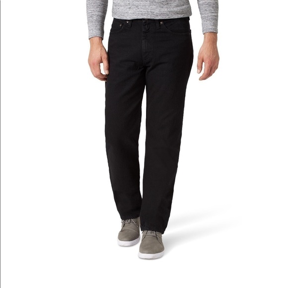 Wrangler Five Star Relaxed Fit Coal Black Jeans Men's 36W x 29L - Picture 1 of 5